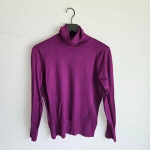 Vintage Purple Fuschia Lightweight Men's Turtleneck Sweater